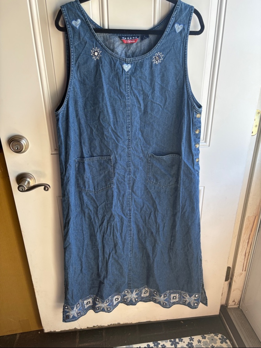 Vintage denim midi dress